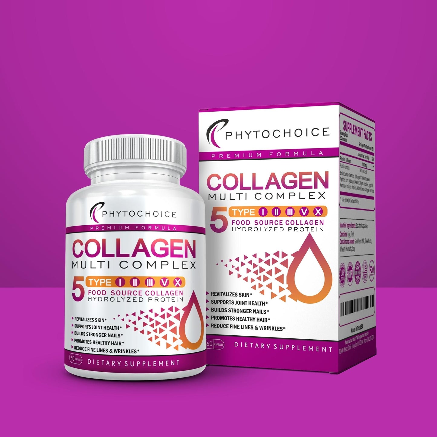 Collegen Complex MULTI COLLAGEN COMPLEX | 5 Types in 1 Collagen Supplement - 90 Capsules ...